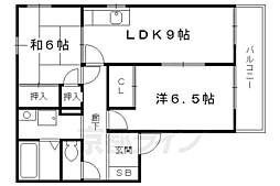 グランメゾン古川 2階2LDKの間取り