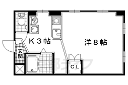 近鉄京都線 向島駅 徒歩15分の賃貸マンション 5階1Kの間取り