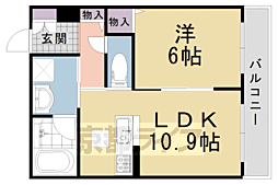 JR東海道・山陽本線 向日町駅 徒歩13分の賃貸アパート 3階1LDKの間取り