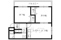 ＰＡＬＥＴＴＥｙｕｉ 2階2LDKの間取り