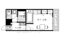 京阪本線 石清水八幡宮駅 徒歩6分の賃貸アパート 2階1Kの間取り