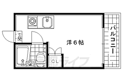 JR片町線(学研都市線) JR三山木駅 徒歩10分の賃貸マンション 4階ワンルームの間取り