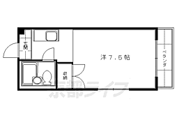 シティハイツ桃山 4階1Kの間取り
