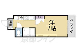 Ｗｅｓｔ　Ｐａｌａｃｅ 2階1Kの間取り