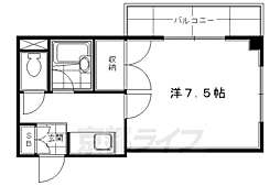 プロシード桃山 1Kの間取図画像