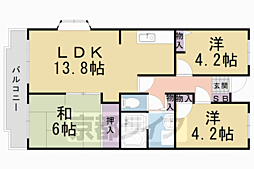 レオパルド 3LDKの間取図画像