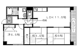 ラポ−ト城陽 2階/-