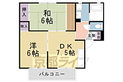 セジュール・オルキディア 2DKの間取図画像
