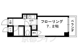 エステムコート御所南 1Kの間取図画像