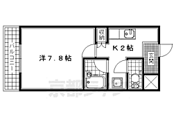 M'プラザ大住弐番館 1Kの間取図画像