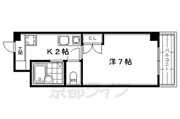 グランドソレーユ 1Kの間取図画像
