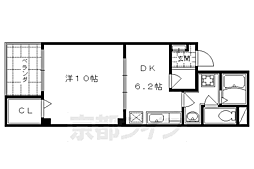 ブルック御池 1DKの間取図画像