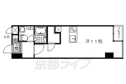 グランスイート鴨川 1Kの間取図画像