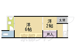 森田荘 2Kの間取図画像