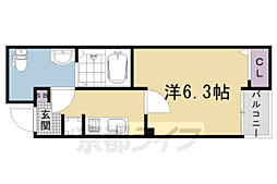 GRANDECOURTSaiinSanzou 1Kの間取図画像