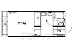 YTハウス 1Kの間取図画像