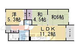 クラヴァス長岡京 3LDKの間取図画像