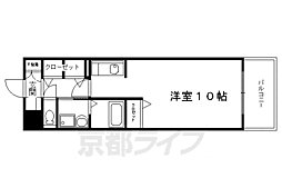 レジーナ錦小路 ワンルームの間取図画像