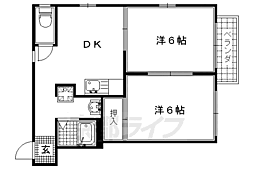 ベル・ディアス 2DKの間取図画像