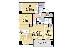 ブランズ京都御所西 3LDKの間取図画像