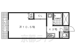 藤井マンション 1Kの間取図画像