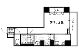 リーガル京都堀川中立売 ワンルームの間取図画像