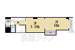 ウエストインコスモ 2Kの間取図画像