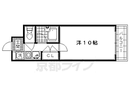 ピラーズ御所西 1Kの間取図画像