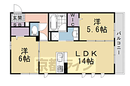 マルベリー瓜生 2LDKの間取図画像
