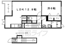 チェリーブラッサム 1LDKの間取図画像