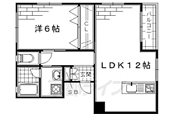 グランデ 1LDKの間取図画像