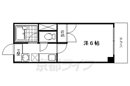 ヴァインオークファイン 1Kの間取図画像