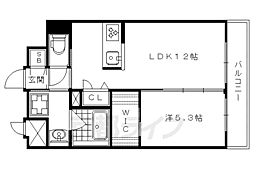 シャーメゾンJJ9 1LDKの間取図画像