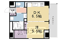 ShaMaison御幸町御池 1DKの間取図画像