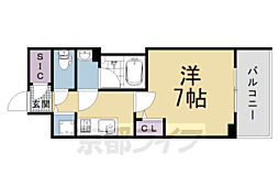 ベラジオ雅び京都七条ウエストII 1Kの間取図画像