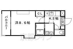 メゾン・エイム 1Kの間取図画像