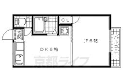 ジュネスナゴミ 1DKの間取図画像