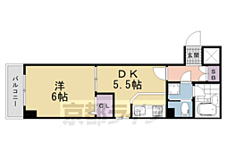 ドルフィン5 1DKの間取図画像