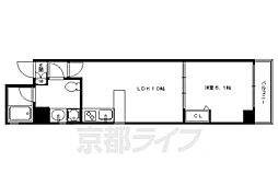 ブローニュ御所東 1LDKの間取図画像