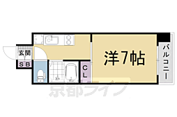 ル・パルトネール西大路御池 1Kの間取図画像