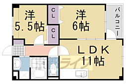 パラドール菱川 2LDKの間取図画像