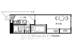 レオパレス津田山手 1Kの間取図画像