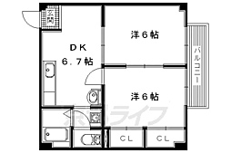 ハイツ福山 1LDKの間取図画像