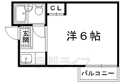 コーポ小林 1Kの間取図画像