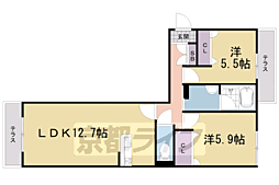 シャーメゾンレフィーノ 2LDKの間取図画像