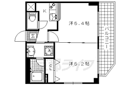 智恵光院ハイツ 1DKの間取図画像