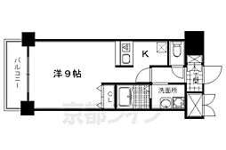 プレサンス京都四条河原町ネクステージ ワンルームの間取図画像