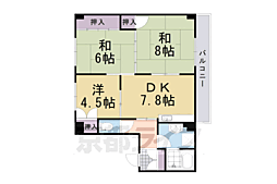 辻マンション 3DKの間取図画像