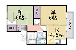 シャルムK&N 2DKの間取図画像