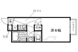 レオパレス千石 1Kの間取図画像